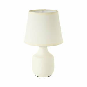 Bílo-krémová keramická stolní lampa s textilním stínidlem (výška 24 cm) – Casa Selección