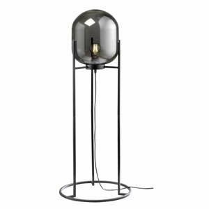 Černá stojací lampa se skleněným stínidlem (výška 97 cm) Regi – Fischer & Honsel