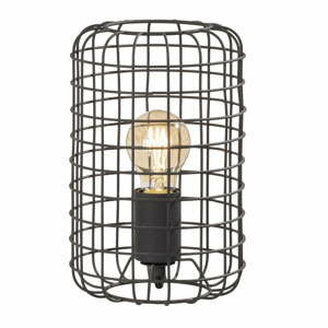 Černá stolní lampa s kovovým stínidlem (výška 25 cm) Justin – Fischer & Honsel