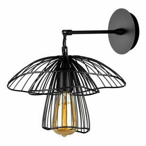 Černé nástěnné svítidlo Squid Lighting Root, výška 36 cm