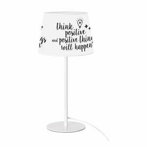 Černo-bílá stolní lampa SULION Positive