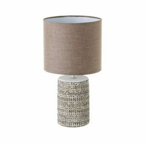Hnědá stolní lampa s textilním stínidlem (výška 33,5 cm) – Casa Selección