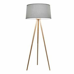 Šedá stojací lampa SULION Bea, výška 152 cm