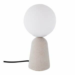 Šedá stolní lampa SULION Creta, výška 29,5 cm