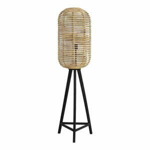 Stojací lampa v černo-přírodní barvě (výška 140 cm) Tabana – Light & Living