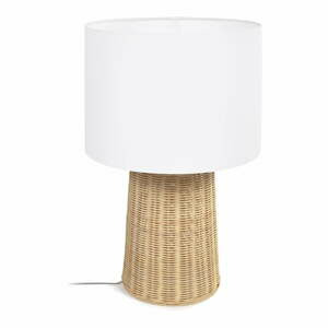 Stolní lampa v přírodní barvě s textilním stínidlem (výška 51 cm) Kimjit – Kave Home