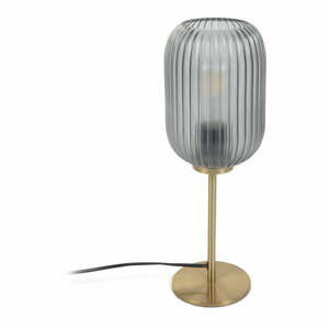 Stolní lampa ve zlaté barvě se skleněným stínidlem (výška 40 cm) Hestia – Kave Home