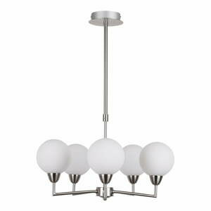 Závěsné svítidlo ve stříbrné barvě se skleněným stínidlem Logos – Candellux Lighting