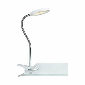 Bílá stolní LED lampa s klipsem Markslöjd Flex