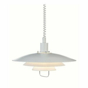 Bílé závěsné svítidlo Markslöjd Kikrenes, ø 48 cm
