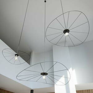 Černé závěsné svítidlo ø 110 cm Elliot – Nice Lamps