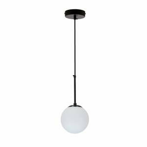 Černé závěsné svítidlo se skleněným stínidlem ø 15 cm Pompei – Candellux Lighting