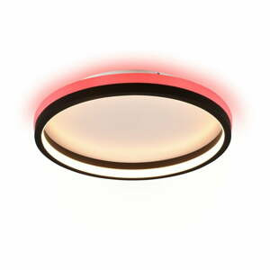 Matně černé LED stropní svítidlo na dálkové ovládání ø 39 cm Hiko – Trio