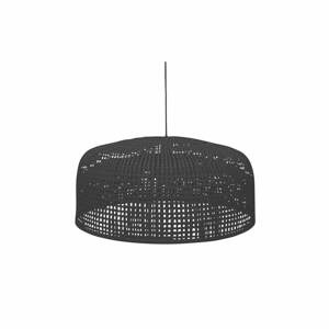 Černé závěsné svítidlo s bambusovým stínidlem ø 65 cm Construct – WOOOD