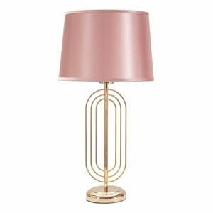 Růžová stolní lampa Mauro Ferretti Krista, výška 55 cm