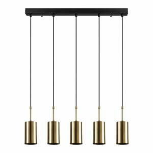 Závěsné svítidlo pro 5 žárovek ve zlaté barvě Opviq lights Kem