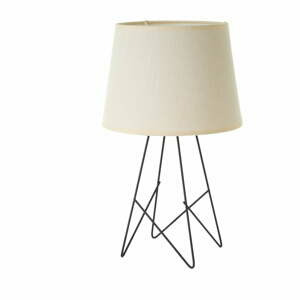 Černo-krémová stolní lampa s textilním stínidlem (výška 38,5 cm) – Casa Selección